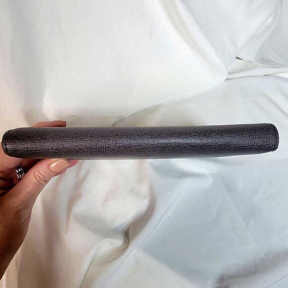 Furla Babylon Continental Zip-Around Wallet | Grey Saffiano Leather ~ EUC - Picture 8 of 11